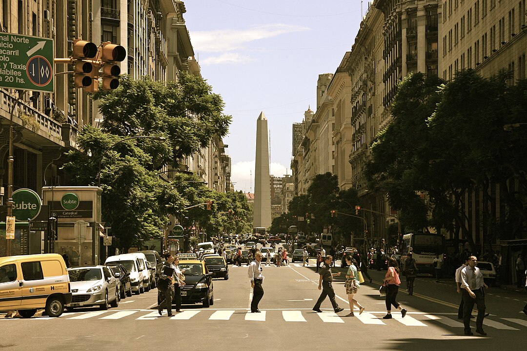 Blick auf die Corrientes Avenue